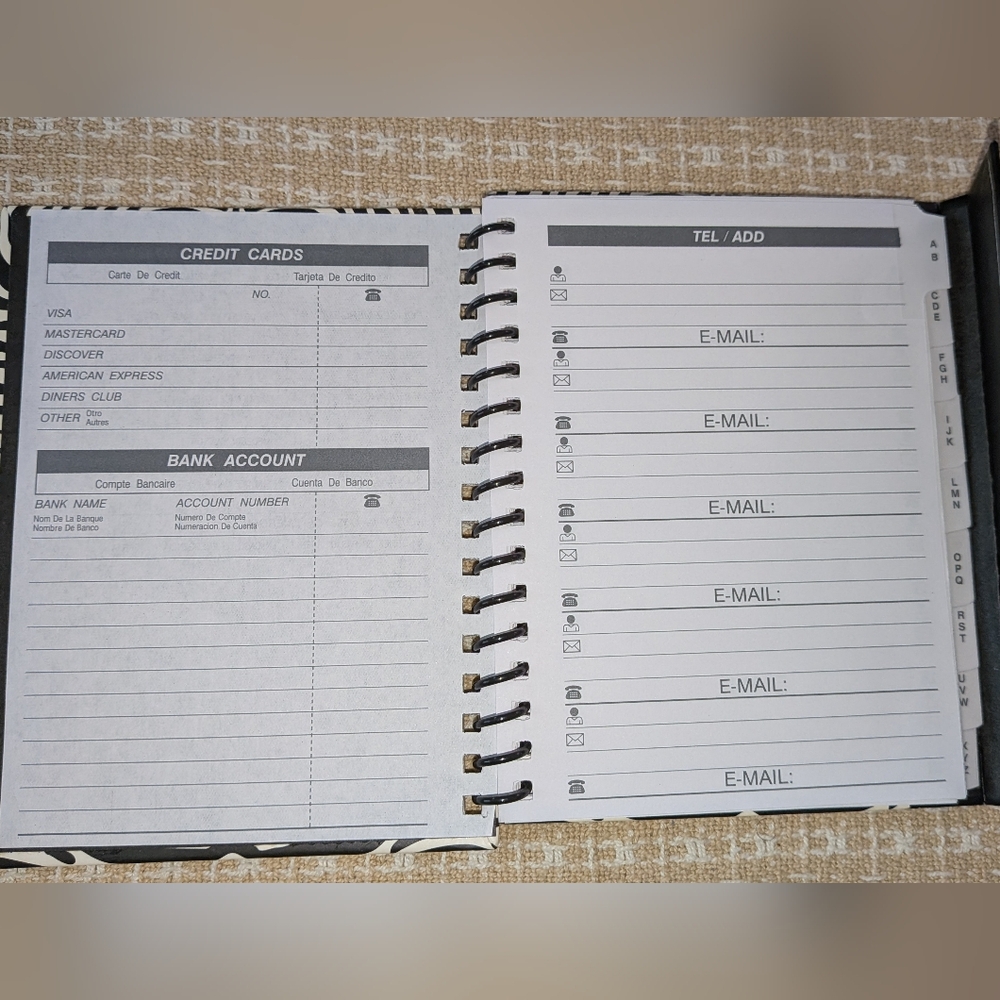 Zebra Print Address Book - Picture 3 of 4
